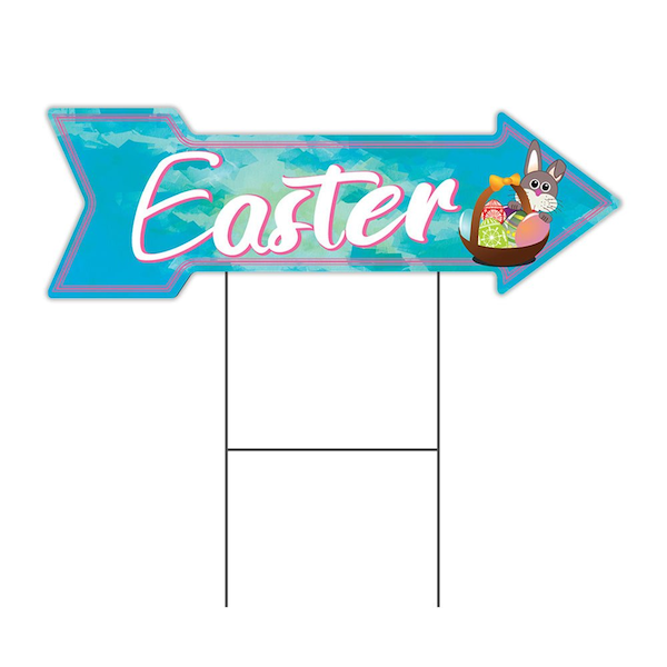Easter Arrow Yard Sign Funny Home Decor 30in Wide